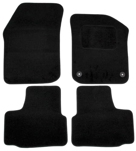 Actiasmat Tailored Carpet Car Mats, Black 4-Piece Set for Skoda Citigo 2012 Onwards with Anti-Slip Backing