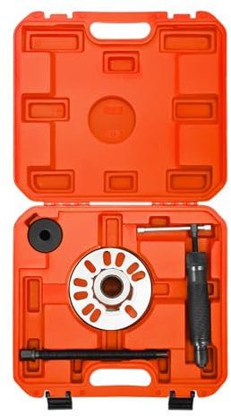 FROPIJ 10T Hydraulischer Radnabenabzieher Werkzeug Satz Radlager Abzieher Satz, Antriebswellen Ausdrücker Satz für Antriebswellen Radnaben Abziehen, 4/5 Loch-Räder, für Bolzen-Umfang 96-125mm (Rot)