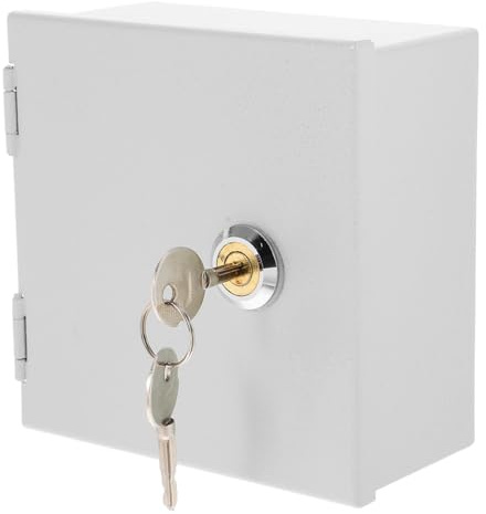 POPETPOP Boîtier Étanche Acier Inoxydable pour Prises Électriques Extérieures avec Serrure et Clé Protection Vol et Éclaboussures pour de Recharge et Interrupteurs