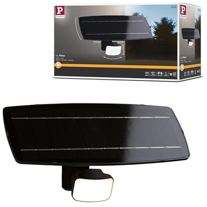 Paulmann 95705 Solar Floodlight Flotas incl. Twilight-Controlled Motion Detector (HF) IP65 3000K 700lm Anthracite
