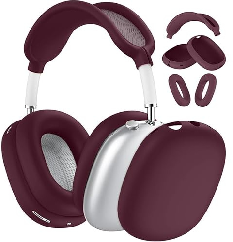 Hülle für Airpods Max Kopfhörer, Weiche Ohrmuschel-Abdeckung/Ohrpolster/Kopfbandabdeckung für Apple Airpod Max Zubehör Cases Cover (Pflaume)