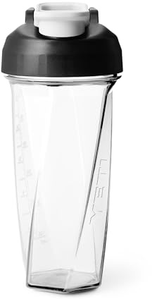 YETI Yonder Helimix Vortex Blender Shaker Bottle Holds up to 27oz | No Blending Ball or Whisk | USA Made | Portable Pre Workout Whey Protein Drink Shaker Cup | Dishwasher Safe, Clear