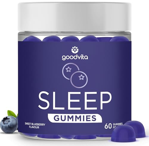 Goodvita Sleep Gummies x60 | High Strength Natural Alternative to Melatonin | DeepSleep© Formula Magnesium Glycinate, Ashwagandha, L-Theanine | Bedtime Supplement Sleep Aid | No Added Sugar