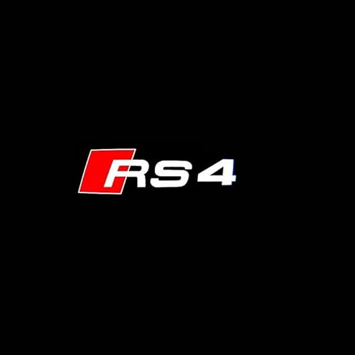 R-timer Lot de 2 Projecteurs de Portières de Voiture pour S RS R8 RS3 RS4 RS5 RS6, Car Logo Projection Lumière Éclairage de Bienvenue pour Voitures, Éclairage D'entrée,E