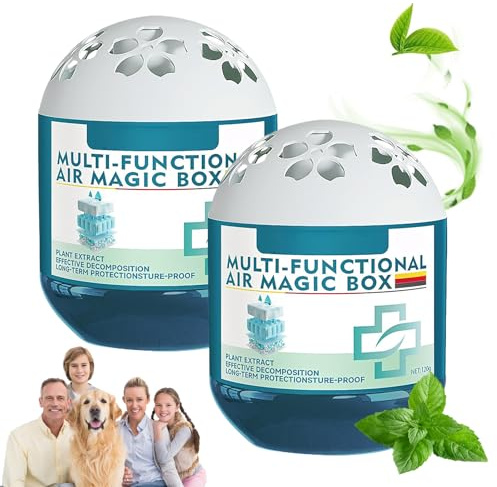 2 Stück Indoor Luftreinigung Staub Entfernung Magic Box,Multifunktionale Lufterfrisch Staubfänger Für Wohnzimmer, Schlafzimmer Zuhause Und Haustierbereiche