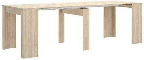 LIQUIDATODO ® - Mesa consola extensible moderna y barata de 51 cm a 239 cm en color natural