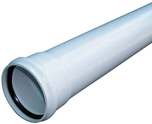 FloPlast Soil Pipe 3M Single Socket (Pack of Two) White Soil