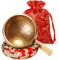 Cuenco tibetano 8 cm Set pequeño con madera mazo y sonido cuencos tibetanos Cojín meditación Terapia Respeto Atención