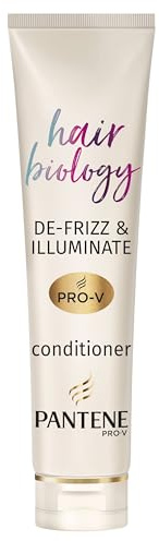 Pantene Hair Biology De frizz and Illuminate Hair Conditioner with Hyaluronic Acid, Omega 9 for Frizzy, Dry, Coloured Hair 160 ml
