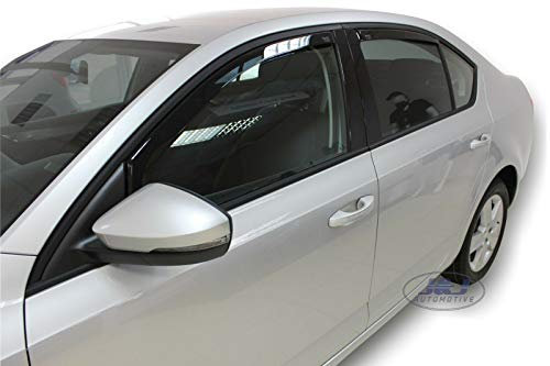 J&J AUTOMOTIVE | Windabweiser Passend Für Octavia III, 3 2013-2020 Fließheck, Heko Regenabweiser, Getönt, Set 4-Teilig, Vorne, Hinten, Aerodynamisch