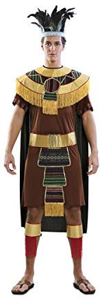 EUROCARNAVALES Azteken-Kostüm für Herren Fasching-Kostüm braun-Gold