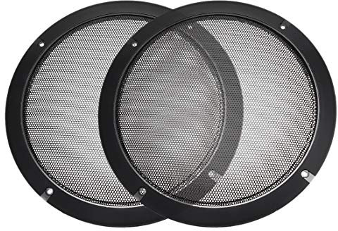 sourcing map 2Stk. Lautsprecher Gitter Abdeckung 8 Zoll 225mm Masche Dekorativ Kreis Subwoofer Schutz Schwarz