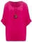 Love My Fashions® Women's Italian Lagenlook Tunic Top – Oversized Loose Fit 3/4 Sleeve Round Neck Casual & Comfortable UK Fashion Fuchsia Pink