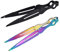 Yhuasia Shisha Zange Edelstahl, 2 Stück Metall Shisha Zange, Tabak Zange, Shisha Tabak Zange, Shisha Zange Set, für Charcoal Bar Shisha Pipe Zubehör Charcoal Clip (Schwarz und Farbig)