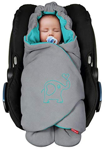 ByBoom Baby Einschlagdecke für die Übergangszeit und Sommer, OEKO-TEX, für Babyschale, Autokindersitz, z.B. Maxi-Cosi, Römer, für Kinderwagen, Buggy, Babytrage, z.B. Manduca, Babybett