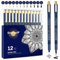 EooUooIP Fineliner Stifte Set, 12 Stück Premium Black Artist Micron Pens Set- Feine Filzstifte 0.03-0.3mm Ideal für Zeichnen und Schreiben von Skizzen, Journaling, Notizen, Malbuch Comics