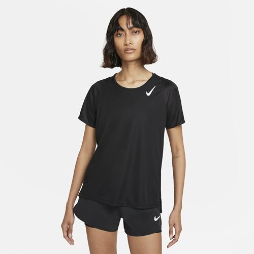 Nike DD5927 W NK DF Race TOP SS T-Shirt Women's Black/Reflective silv XL