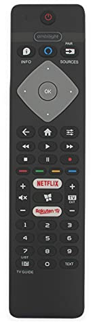 AULCMEET Replaced Remote Control Compatible with Philips Ambilight LED 4K TV 70PUS7855 43PUS8105 50PUS7855 58PUS7855 43PUS7855 58PUS8105 70PUS8105 50PUS8105
