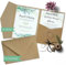 50 Stück Pocketfold Kraftpapier Hochzeitskarte blanko I 121 x 158 mm für DIN B6 Umschlag | 300 g/m² | Hochzeitseinladungen selber basteln | Pocketfold Karte Hochzeit | Faltkarten Kraftpapier Karte