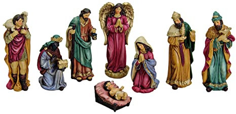 Davartis Deko Weihnachtskrippe Krippefiguren Set 5-16cm (1x 8tlg.)