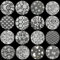 16Pcs/Set Nail Art Decor Beauty Starry Sky DIY Transfer Paper Nail Art Sticker Black White Lace Nail Foil Set(white)