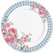 ISABELLE ROSE Großer Teller aus Porzellan JULIA Shabby Chic Rosa Ø23cm