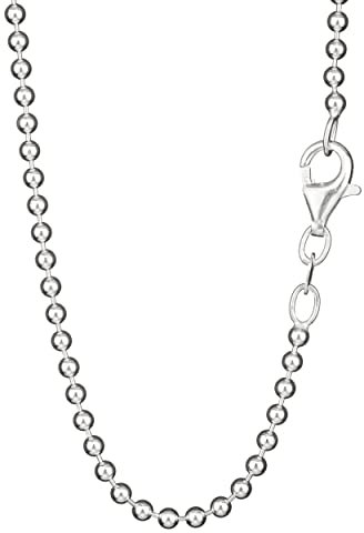 NKlaus 80cm Kugelkette 925 Silber elegante Halskette Breite: 2,0mm Collier 9,38g schwer 8253
