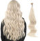 ABH AMAZINGBEAUTY HAIR Blonde Echthaar Extensions Bondings Haarverlängerungen 50cm Asche Platinblond Weiche Fusion Haarverlängerungen Echthaar I Tip Haarverlängerungen Echthaar 50g 50s #60A