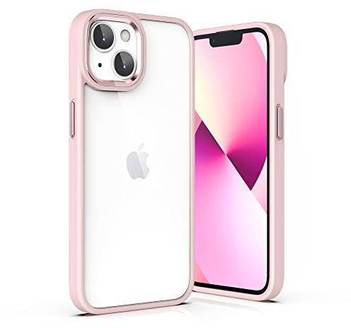ULAK for iPhone 14 Case Clear, [Anti-Yellow] Heavy Duty Protection Transparent Shockproof Rugged Cover Soft TPU Hard Bumper Safe Grip Protective Light Cover for iPhone 14 6.1 - Pink