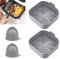 Kleemeiero 2 Pezzi Silicone per Friggitrice ad Aria Accessori Friggitrice ad Aria Cestello Friggitrice ad Aria Teglie per Friggitrice ad Aria per Forni a Microonde, Stampi per Dolci (21CM)