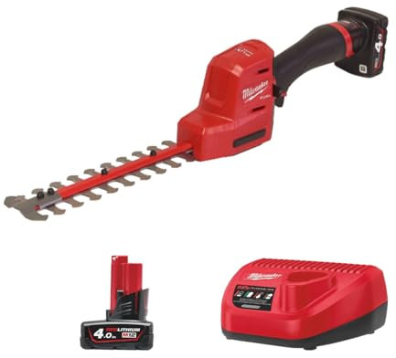 Milwaukee M12 FHT20 Fuel 12v Cordless Brushless Hedge Trimmer 200mm 2 x 4ah Li-ion