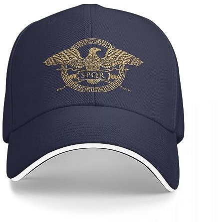 Basecap SPQR Römisches Reich Adler Emblem Kappe Baseballkappe Rave Hut für Männer Damen Geschenk