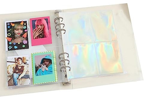 Fotokarten-Album-Ordner Kpop, A5 Kpop-Fotokarten-Ordneralbum, wasserabweisend, nachfüllbarer Loseblatt-Fotokartenhalter, durchscheinende Ordnerhülle, abnehmbare Innenseiten für Fotos, Geschäftspostkar
