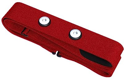Baverta chintell Heart Rate Monitor Chest Strap Replacement for H10 H9 Polar H7, Adjustable HRM Soft Replacement Chest Strap Compatible with Polar Heart Rate Sensor (Red)