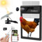 Porte Automatique Poulailler Solaire Connectée avec Caméra HD 1080p, Porte Poulailler Automatique Fonction Fermeture Anti Pincement, Gestion Depuis Mobile ou Télécommande, Étanche IP65, Anti nuisible
