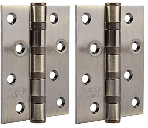 Holztürscharnier, 2 Stück Türscharnier 4 Zoll 3 Mm Edelstahl-Türscharnier Loser Stift Schalldämpfer Pufferscharniere Stummlager, Scharniere
