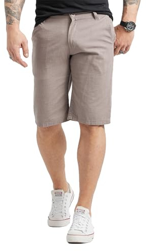 Rock Creek Leinenshorts Herren Sommerhose Kurze Hose RC-2370 | Leinenshorts für Herren, leichte Sommerhose und kurze Freizeithose für Alltag, Urlaub, Strand und Freizeit