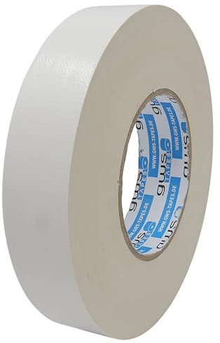 gws Premium Gewebeband, Panzertape mit exzellenter Klebkraft, UV-beständig, wasserfestes Packatape, 80 Mesh-Gewebe, Gewebeklebeband zur vielseitigen Anwendung (1, weiss, 50 m x 30 mm)