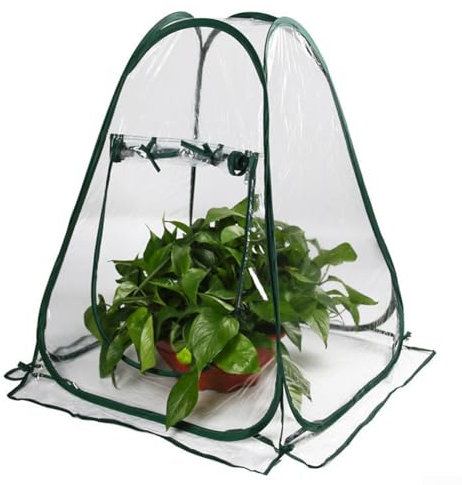 Mini tenda pop-up per coltivare la serra, in PVC, copertura per piante da giardinaggio per interni ed esterni, per cortile, patio, protezione dal freddo e dal gelo