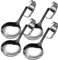 LABRIMP 4piezas Cucharas De Acero Inoxidable Mango Curvado Para Ensaladas y Aperitivos Utensilios De Cocina Prácticos y Elegantes