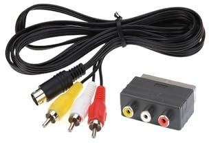 CHILDMORY Câble AV audio - vidéo 1.8m / 6ft compatible Genesis 2 3 avec adaptateur 3rca