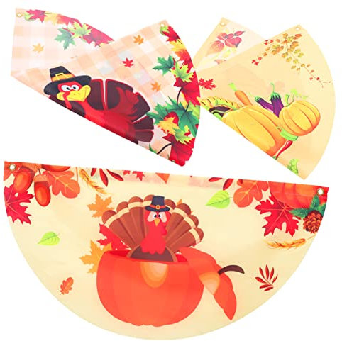 FUNOMOCYA 3-teilige Garten-fächerflaggen Ernte-gartenflagge Thanksgiving-dekoration Outdoor-flagge Für Garten Hängende Flaggendekor Herbst-festflagge