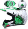 SMTSEC Motorradhelm Cross Damen Herren Full Face MTB Helm Motocross Helm DOT/ECE-Zertifizierter Mit Schutzbrillen Maske Handschuhe Downhill Helm Mopedhelm Schutzhelm Für Cruiser Chopper,Green/D-XL