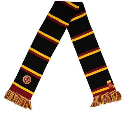 AS Roma SCIARPA UFFICIALE TUBOLARE RIGATA CON RICAMO, NERA