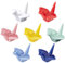 CRASPIRE 7 Colori Origami Crane Bacchette Poggia Bacchette in Porcellana Porta Bacchette in Ceramica in Stile Cinese Cucchiaio da Cena Forchetta Pennello Penna Supporto Set per Stoviglie da Banco
