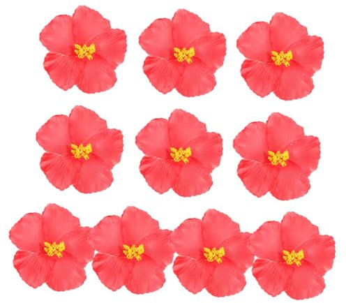 Warmhm 10 Stücke Hawaiian Luau Party Dekorationen Künstliche Hibiskus Blumen Dekorative Set Für Hochzeit Event
