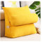 Rückenstützkissen mit Nackenkissen, Rückenkissen Lesekissen Keilkissen für Bett Sofa, Rückenlehne Dreieckigen mit Abnehmbarer Nackenrolle und Seitentasche, Bettkissen Rückenlehne für Sofa, Büro(Gelb,6