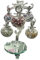 Crystal Glass Apple Tree - Artificial Tree Figurine Ornament Table Decoration Feng Shui Crystal Apple Tree Decoration