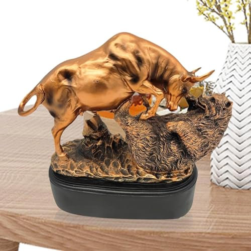Generisch Wall Street Bulle | Finanzmarkt Bulle Statue Deko Figur - Resin Tischdekoration Für Büro & Manager Geschenk Ideen