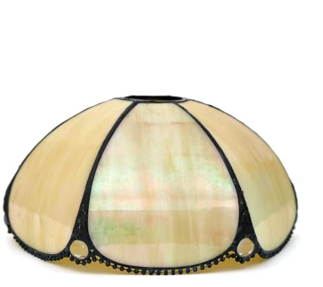 8 Zoll Buntglas-Lampenschirm, kleiner Tiffany-Ersatzlampenschirm, warmes Kürbis-Deko im Vintage-Stil for Deckenleuchte, Pendelleuchte, Kronleuchter, Wandlampe